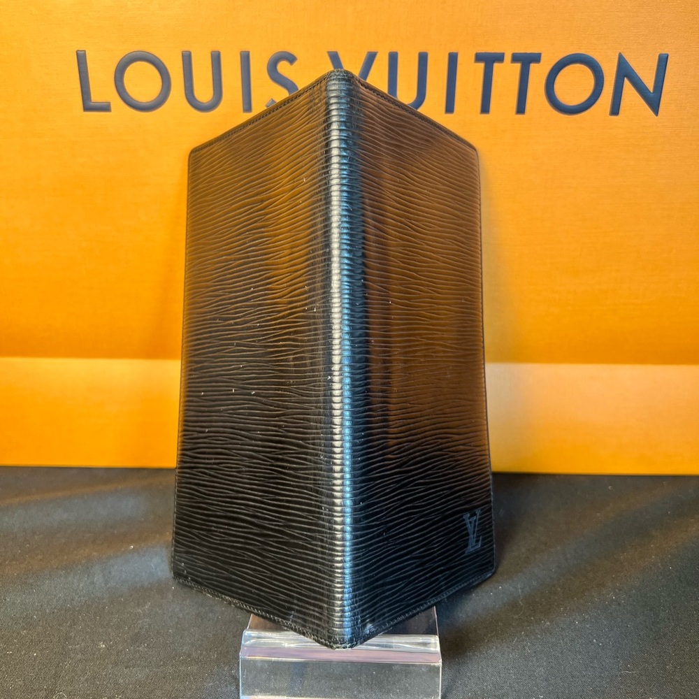 Louis Vuitton Black Epi Leather Long Slim Bifold Brazza Unisex Wallet  A74 - Picture 4 of 12